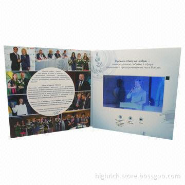 7-inch LCD Video Brochure Greeting Card for Russian Market